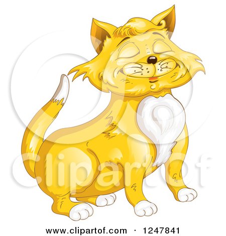 Clipart of a Proud Ginger Cat - Royalty Free Vector Illustration by merlinul