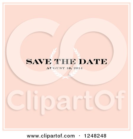 Clipart of a Save the Date Design with Sample Text - Royalty Free Vector Illustration by BestVector