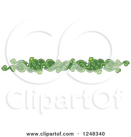 Clipart of a Green Vine Border - Royalty Free Vector Illustration by BNP Design Studio