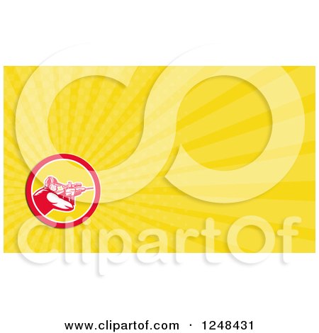Clipart of a Shooter Background or Business Card Design - Royalty Free Illustration by patrimonio