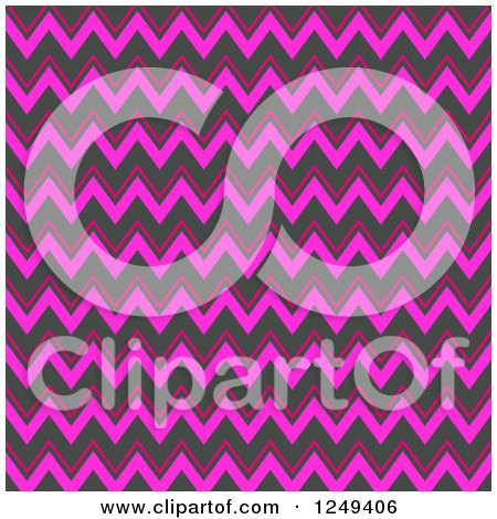 Clipart of a Background of Pink Chevrons - Royalty Free Illustration by Prawny