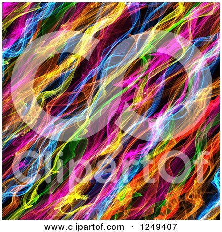 Clipart of a Background of Colorful Flames - Royalty Free Illustration by Prawny