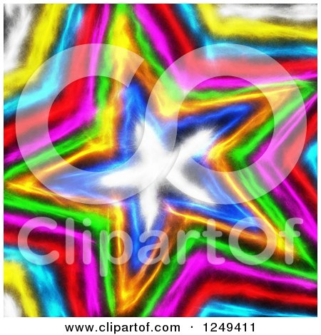 Clipart of a Background of a Colorful Star - Royalty Free Illustration by Prawny