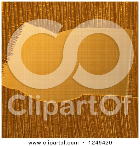 Clipart of a Background of a Gold Swoosh Banner over Texture - Royalty Free Illustration by Prawny