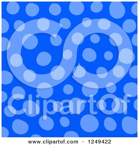 Clipart of a Background of Blue Polka Dots - Royalty Free Illustration by Prawny