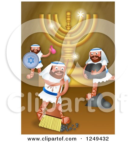 Clipart of a Maccabees Restoring a Temple - Royalty Free Illustration by Prawny