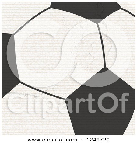 Clipart of a Grungy Football Soccer Ball - Royalty Free Vector Illustration by elaineitalia
