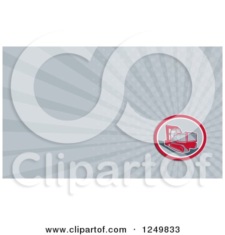 Clipart of a Mechanical Digger and Ray Business Card Design - Royalty Free Illustration by patrimonio