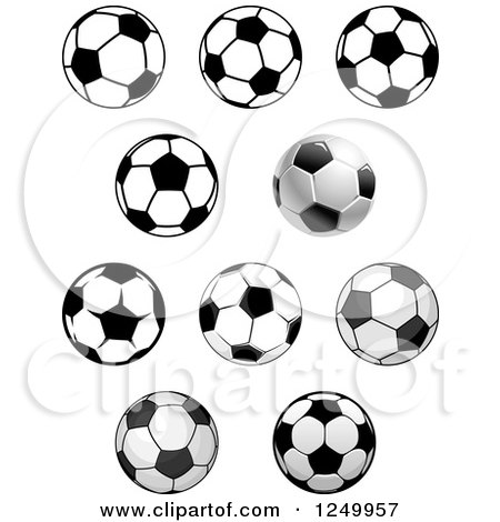 Clipart of Soccer Balls - Royalty Free Vector Illustration by Vector Tradition SM