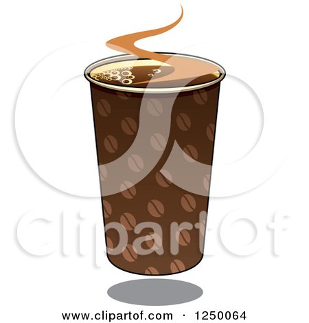 Clipart of a Take out Coffee Cup - Royalty Free Vector Illustration by Vector Tradition SM