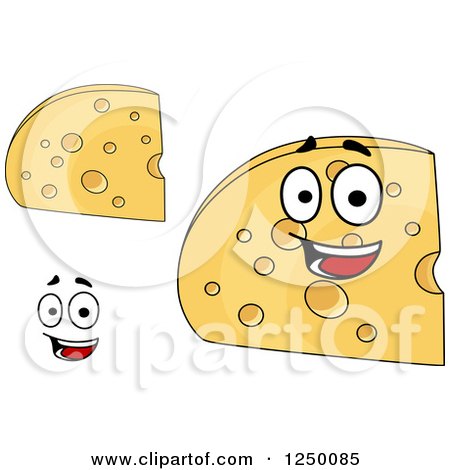 Clipart of Cheese Wedges - Royalty Free Vector Illustration by Vector Tradition SM