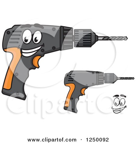 Clipart of Hand Drills - Royalty Free Vector Illustration by Vector Tradition SM