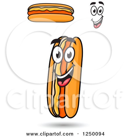 Clipart of Hot Dog Characters - Royalty Free Vector Illustration by Vector Tradition SM