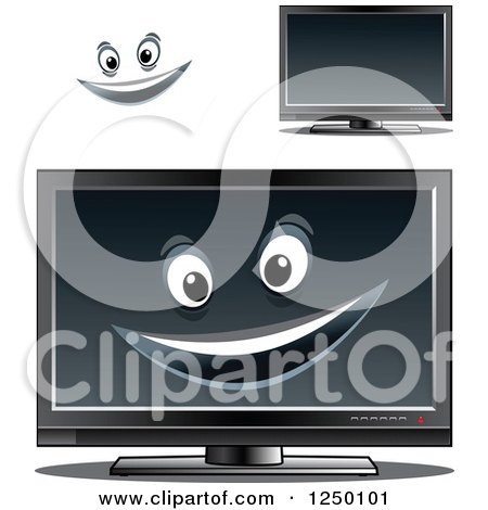 Clipart of Tv or Computer Screens - Royalty Free Vector Illustration by Vector Tradition SM