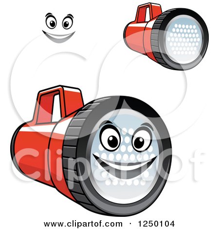 Clipart of Flashlights - Royalty Free Vector Illustration by Vector Tradition SM