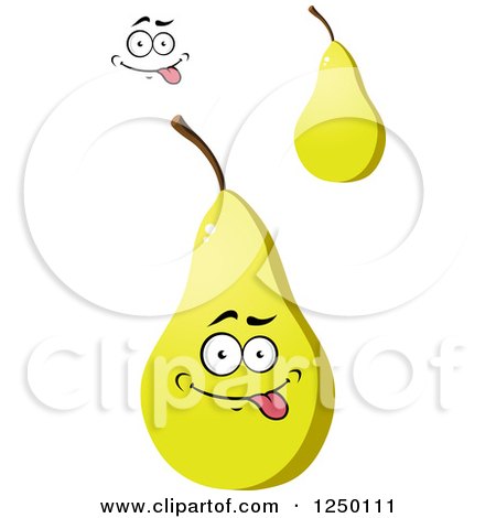 Clipart of Yellow Pears - Royalty Free Vector Illustration by Vector Tradition SM