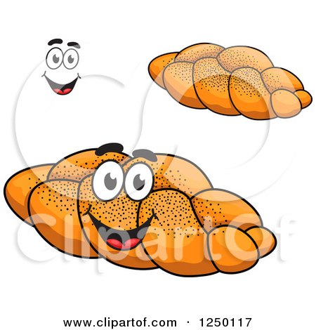 Clipart of Plaited Breads - Royalty Free Vector Illustration by Vector Tradition SM