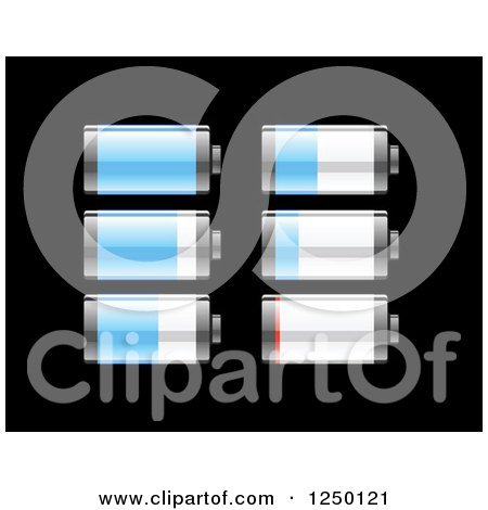 Clipart of Batteries - Royalty Free Vector Illustration by Vector Tradition SM