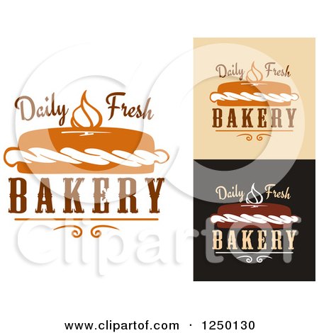 Clipart of Daily Fresh Bakery Designs - Royalty Free Vector Illustration by Vector Tradition SM