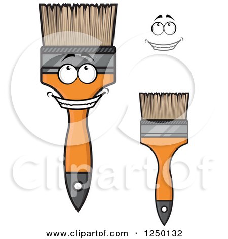 Clipart of Paintbrushes - Royalty Free Vector Illustration by Vector Tradition SM