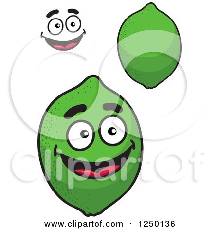 Clipart of Green Limes - Royalty Free Vector Illustration by Vector Tradition SM