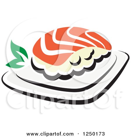 Clipart of Sushi - Royalty Free Vector Illustration by Vector Tradition SM