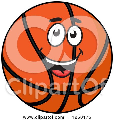 Clipart of a Basketball Character - Royalty Free Vector Illustration by Vector Tradition SM