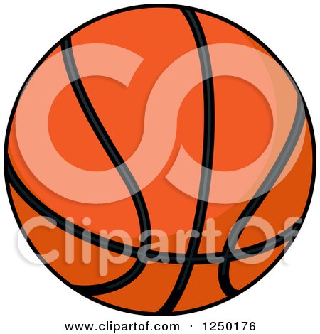 Clipart of a Basketball - Royalty Free Vector Illustration by Vector Tradition SM