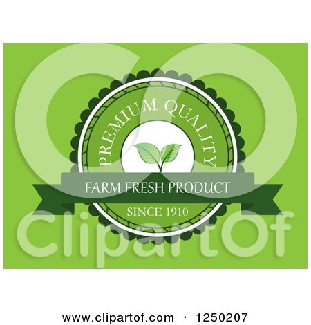 Clipart of a Quality Farm Fresh Product Label - Royalty Free Vector Illustration by Vector Tradition SM