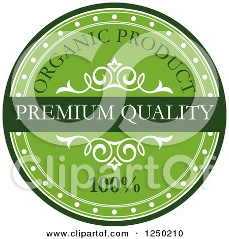 Clipart of a Quality Organic Label - Royalty Free Vector Illustration by Vector Tradition SM