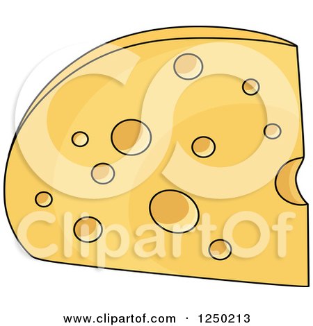 Clipart of a Cheese Wedge - Royalty Free Vector Illustration by Vector Tradition SM