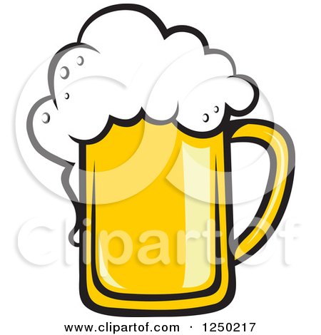 Clipart of a Frothy Mug of Beer 18 - Royalty Free Vector Illustration by Vector Tradition SM