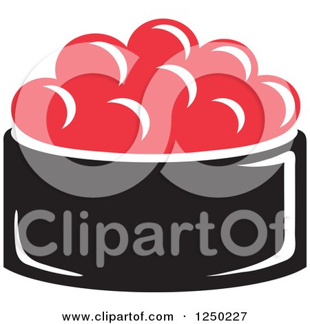 Clipart of a Bowl of Caviar - Royalty Free Vector Illustration by Vector Tradition SM