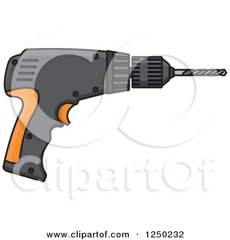 Clipart of a Hand Drill - Royalty Free Vector Illustration by Vector Tradition SM