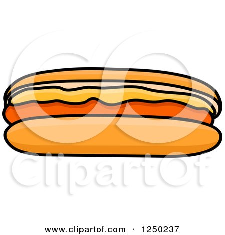 Clipart of a Hot Dog - Royalty Free Vector Illustration by Vector Tradition SM