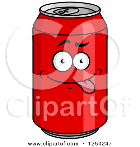 Clipart of a Cola Can Character - Royalty Free Vector Illustration by Vector Tradition SM