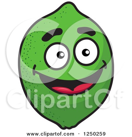 Clipart of a Green Lime Character - Royalty Free Vector Illustration by Vector Tradition SM