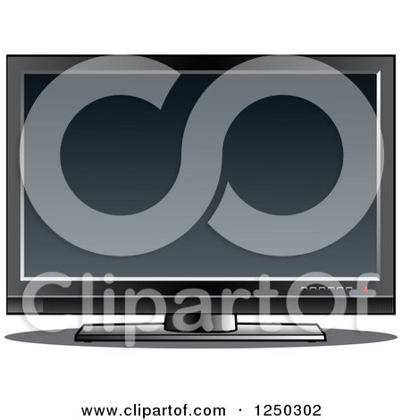 Clipart of a Tv or Computer Screen - Royalty Free Vector Illustration by Vector Tradition SM