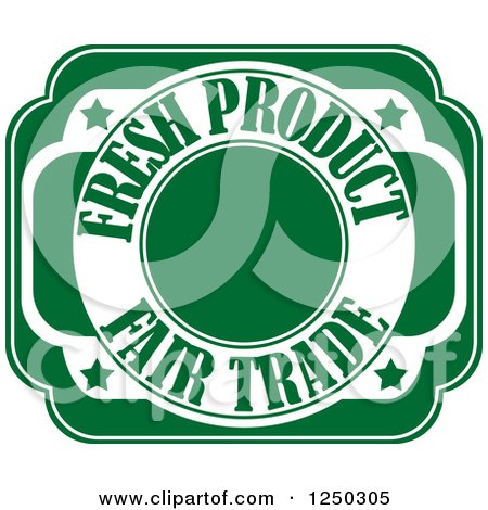 Clipart of a Fresh Product Fair Trade Design - Royalty Free Vector Illustration by Vector Tradition SM