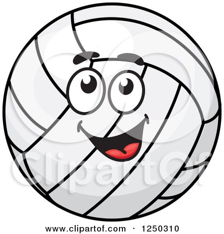 Clipart of a Volleyball Character - Royalty Free Vector Illustration by Vector Tradition SM