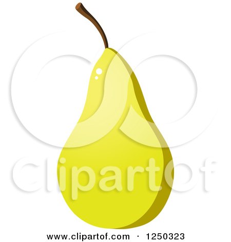 Clipart of a Yellow Pear - Royalty Free Vector Illustration by Vector Tradition SM
