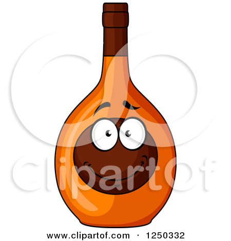 Clipart of an Alcohol Bottle Character - Royalty Free Vector Illustration by Vector Tradition SM