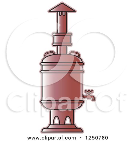Clipart of a Copper Tea Boiler - Royalty Free Vector Illustration by Lal Perera
