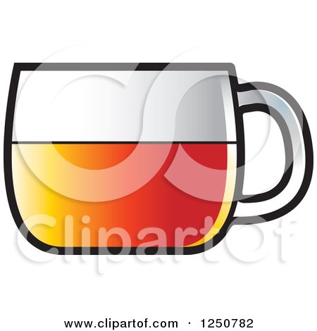 Clipart of a Glass Tea Cup - Royalty Free Vector Illustration by Lal Perera