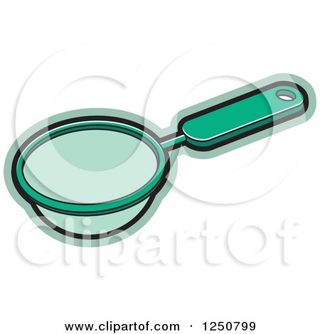 Clipart of a Green Tea Strainer - Royalty Free Vector Illustration by Lal Perera