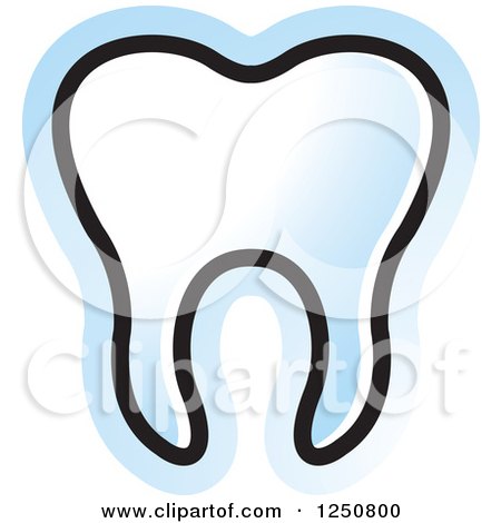 Clipart of a Tooth Icon - Royalty Free Vector Illustration by Lal Perera