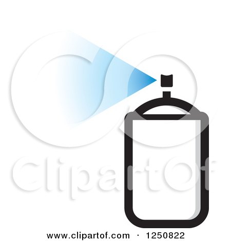 Clipart of a Can of Spray Paint - Royalty Free Vector Illustration by Lal Perera