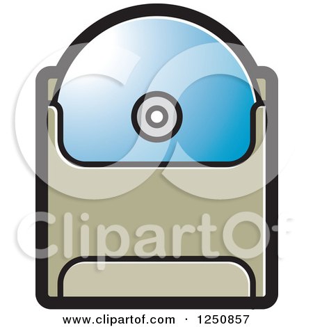 Clipart of a Blue Cd in a Sleeve - Royalty Free Vector Illustration by Lal Perera