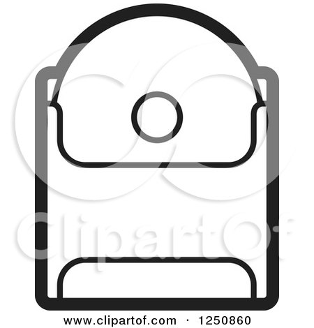 Clipart of a Black and White Cd in a Sleeve - Royalty Free Vector Illustration by Lal Perera