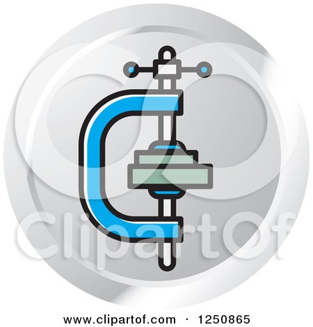 Clipart of a Vice Grip Clamp Icon - Royalty Free Vector Illustration by Lal Perera